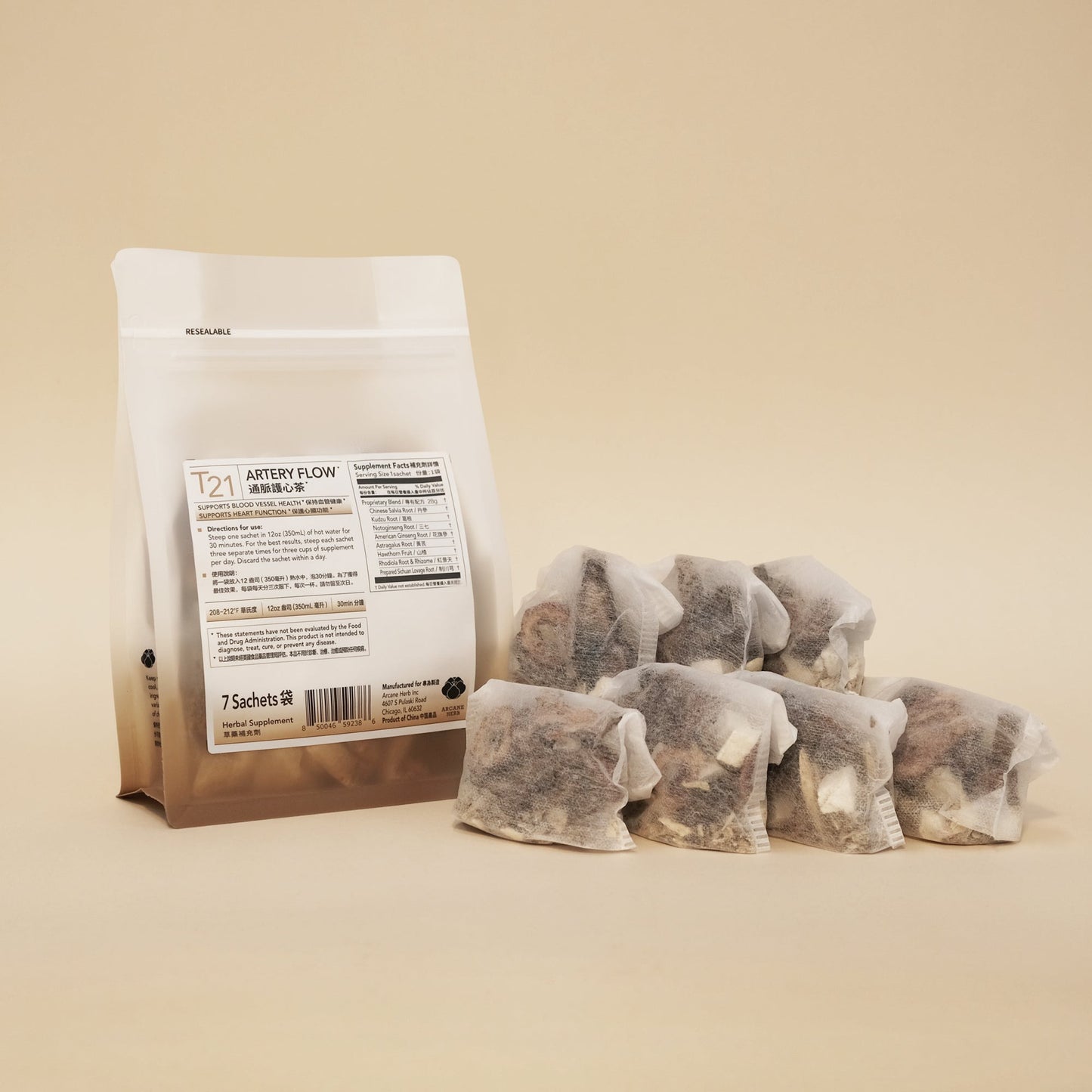 动脉流草药茶 T21